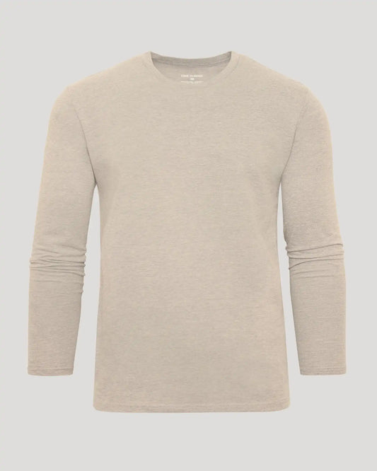 Heather Truffle Classic Long Sleeve Crew Neck