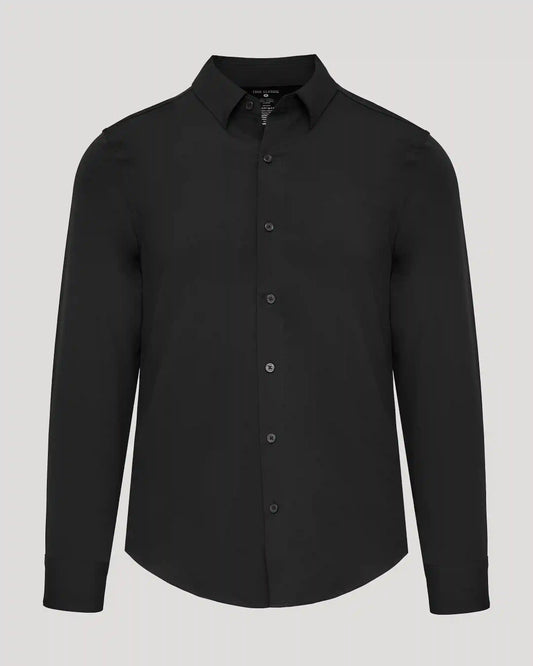 Black Performance Long Sleeve Dress Shirt