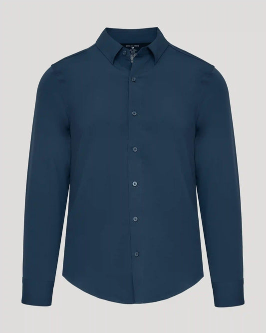 Navy Performance Long Sleeve Dress Shirt