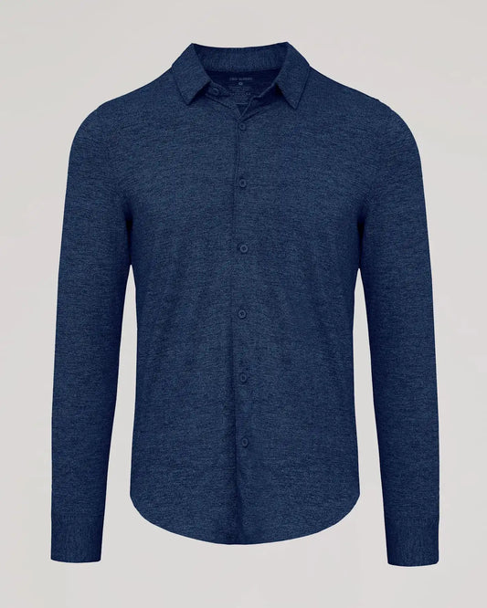 Dark Heather Navy Long Sleeve Do-It-All Comfort Shirt