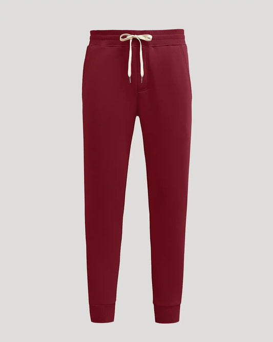 Dark Maroon Fleece French Terry Joggers