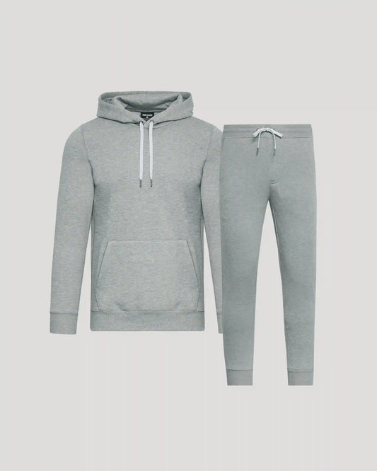Dark Heather Gray Pullover Fleece Hoodie & Jogger 2-Pack