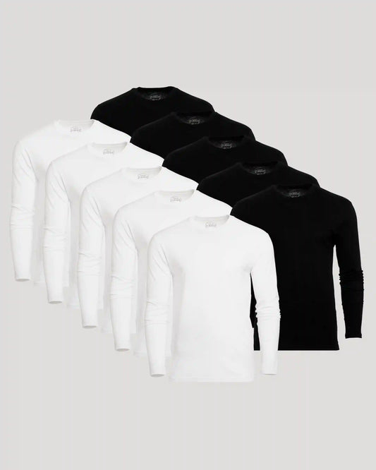 Classic Long Sleeve Crew Neck 10-Pack