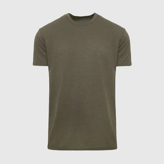 Heather Military Green Classic Crew Neck