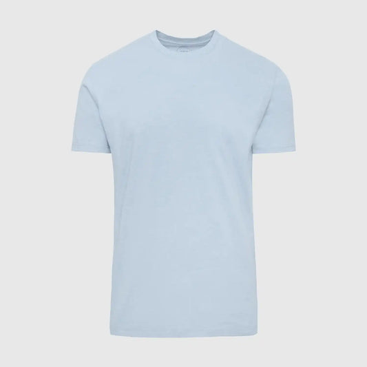 Heather Pale Blue Short Sleeve Crew Neck Tee