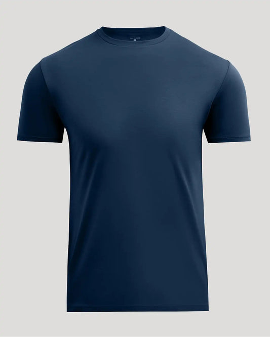 Navy Pima Cotton Blend Crew