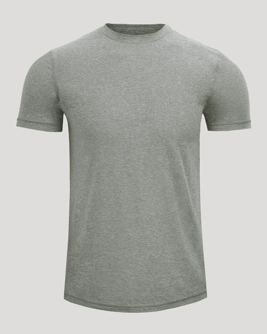 Heather Gray Active Curved Hem Crew