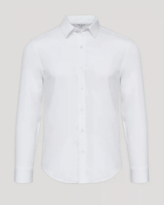 White Performance Long Sleeve Dress Shirt