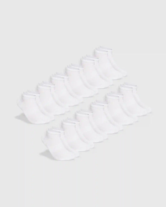 White Ankle Socks 12-Pack