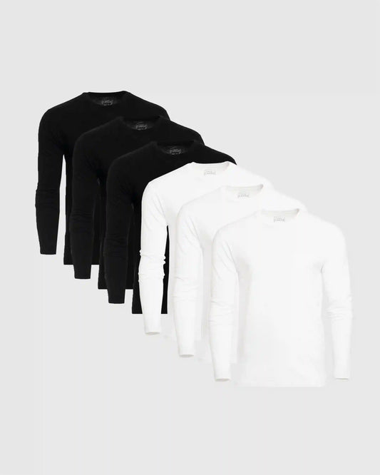 Classic Long Sleeve Crew Neck 6-Pack