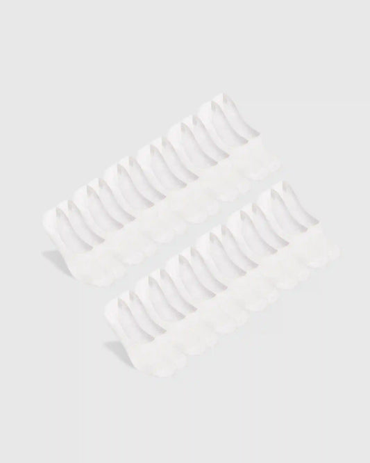 White Never Show Socks 12-Pack