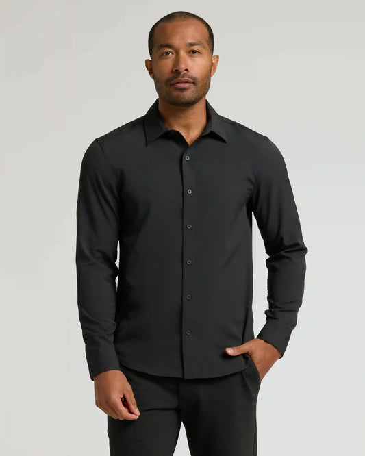 Black & White Long Sleeve Performance Dress Shirt 2-Pack