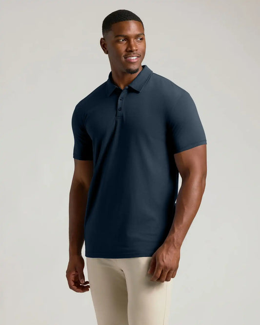 Navy Short Sleeve Tall Polo