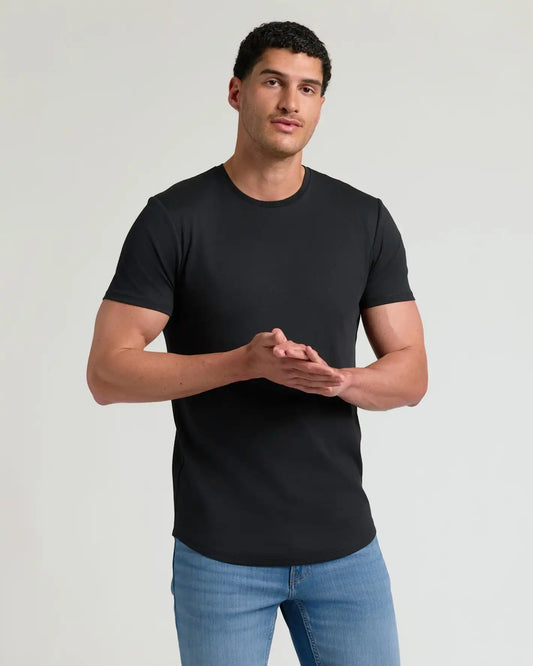 Tall Pima Cotton Blend Curved Hem Crew 7-Pack